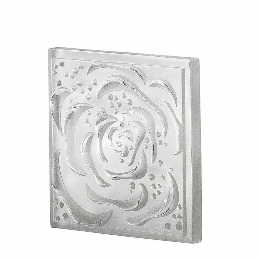 Lalique Rozen Decoratief Paneel Helder Kristal/Niet-Gespiegeld/Middelgroot Decoratieve Panelen