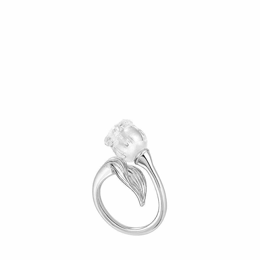 Lalique Muguet-Ring Helder Kristal/Zilver Ringen