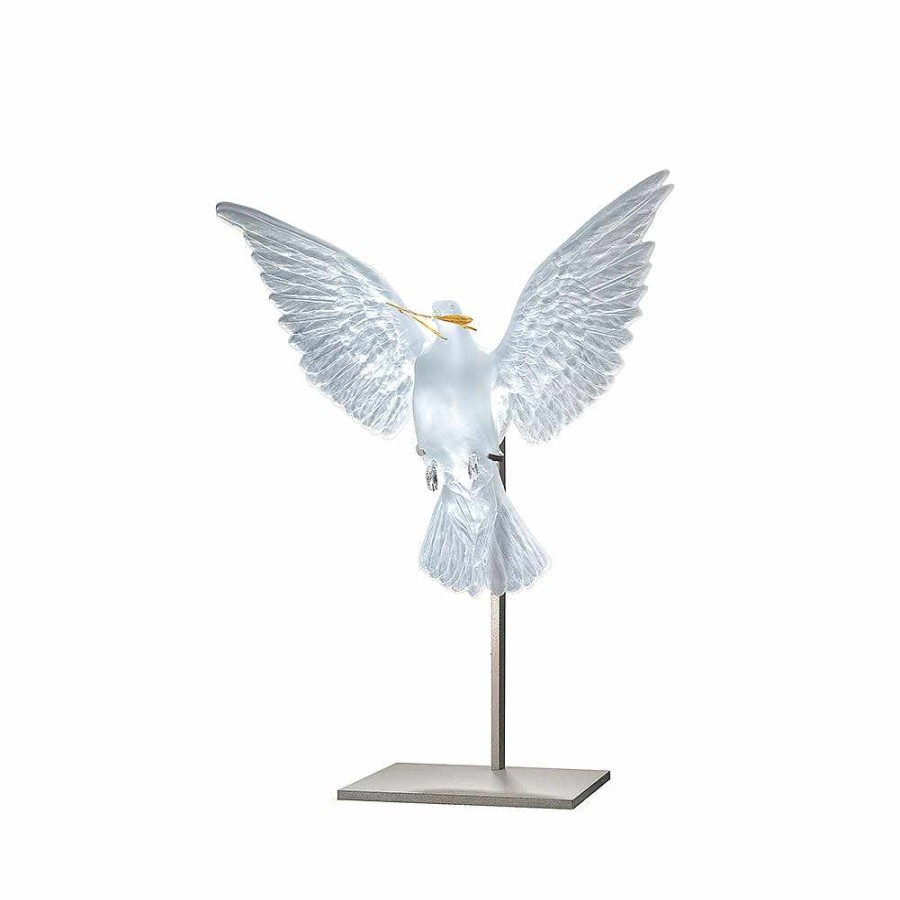 Lalique Eeuwige Waarheid, Damien Hirst & Lalique, 2017 Helder Kristal Met 18K Gouden Olijftak/Verloren Wastechniek De Kunststukken