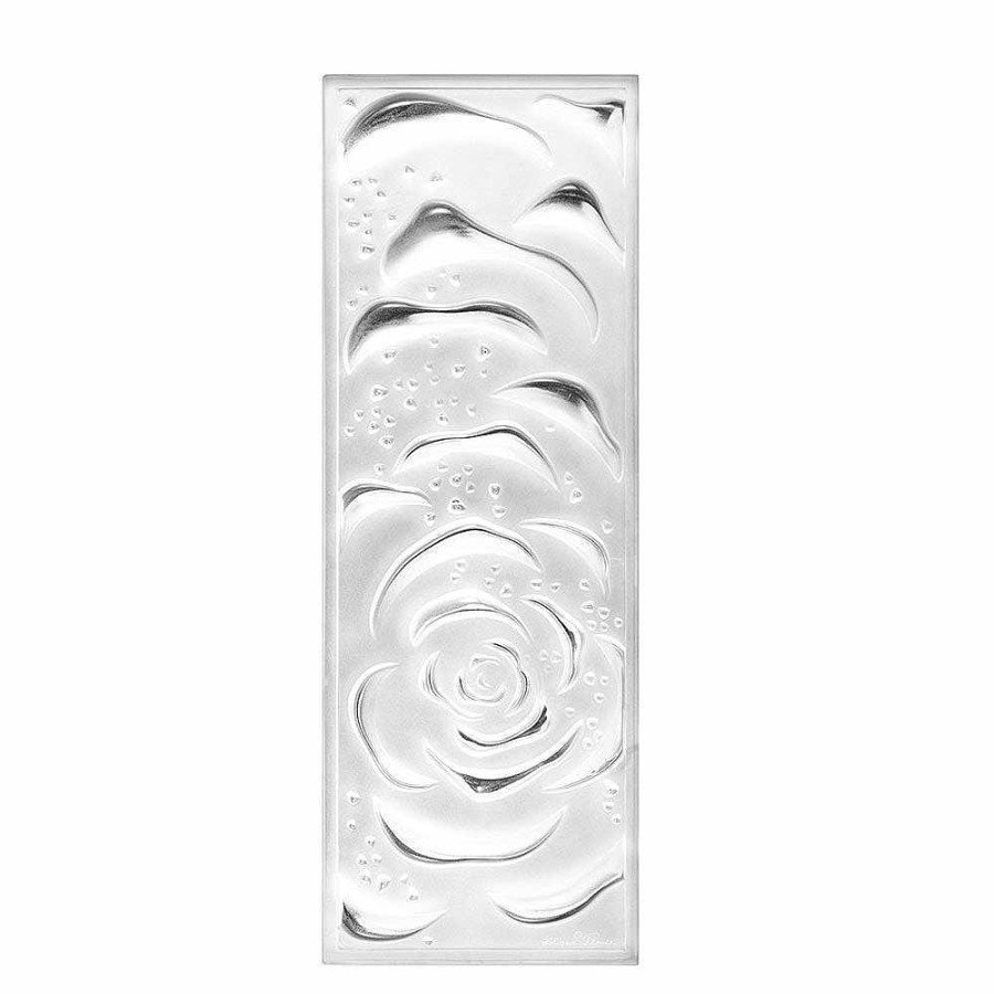 Lalique Rozen Decoratief Paneel Helder Kristal/Niet-Gespiegeld/Groot Formaat Decoratieve Panelen