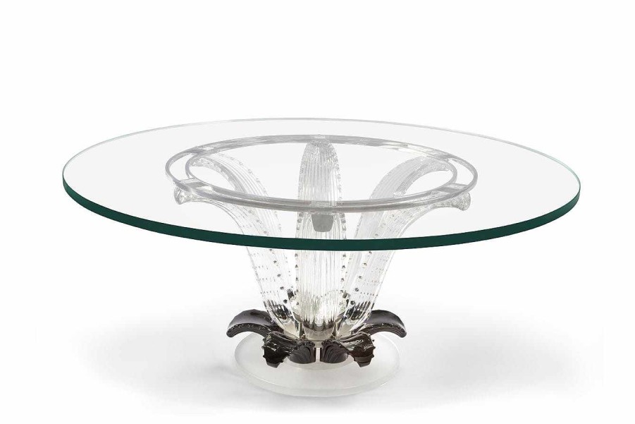 Lalique Cactus-Salontafel Helder En Zwart Kristal Tafels