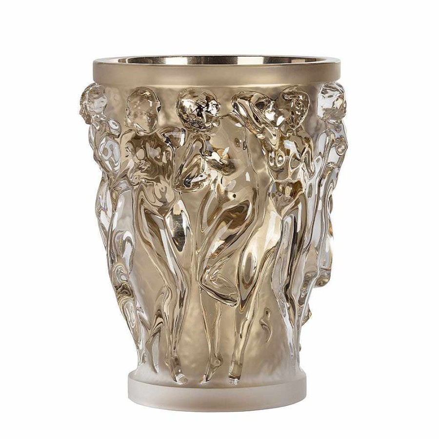 Lalique Sirenes Vaas, Terry Rodgers & Lalique, 2017 Gouden Glans Kristal Vazen