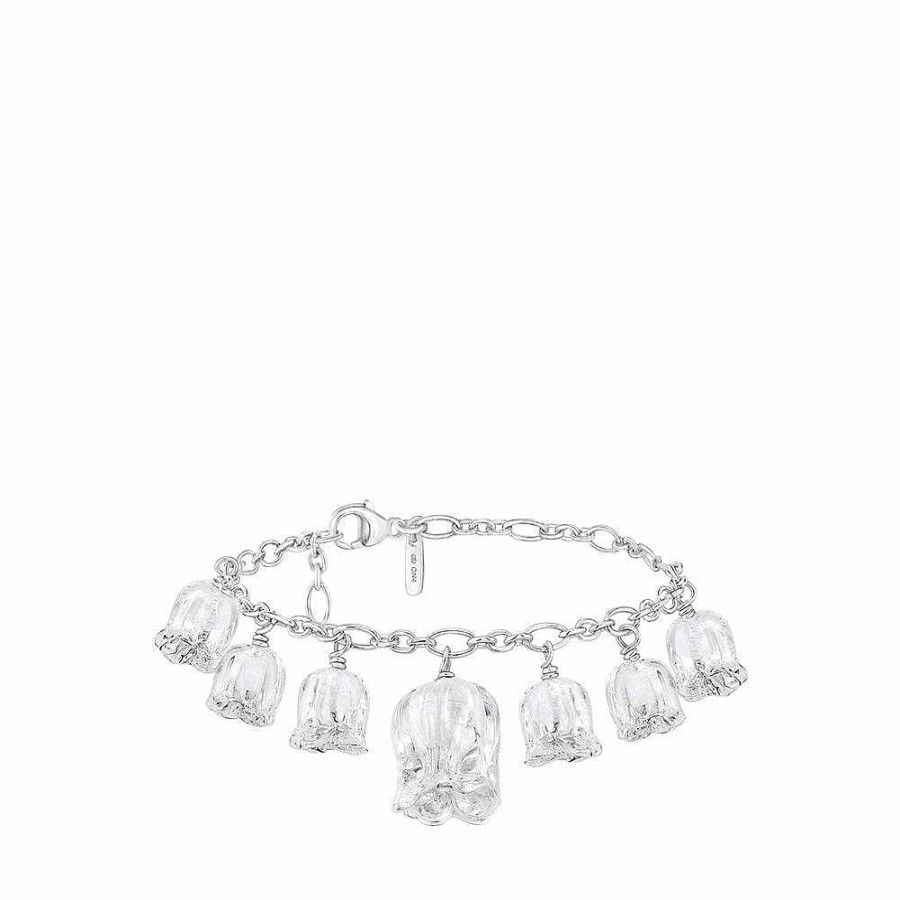 Lalique Muguet-Armband Helder Kristal/Zilver Armbanden