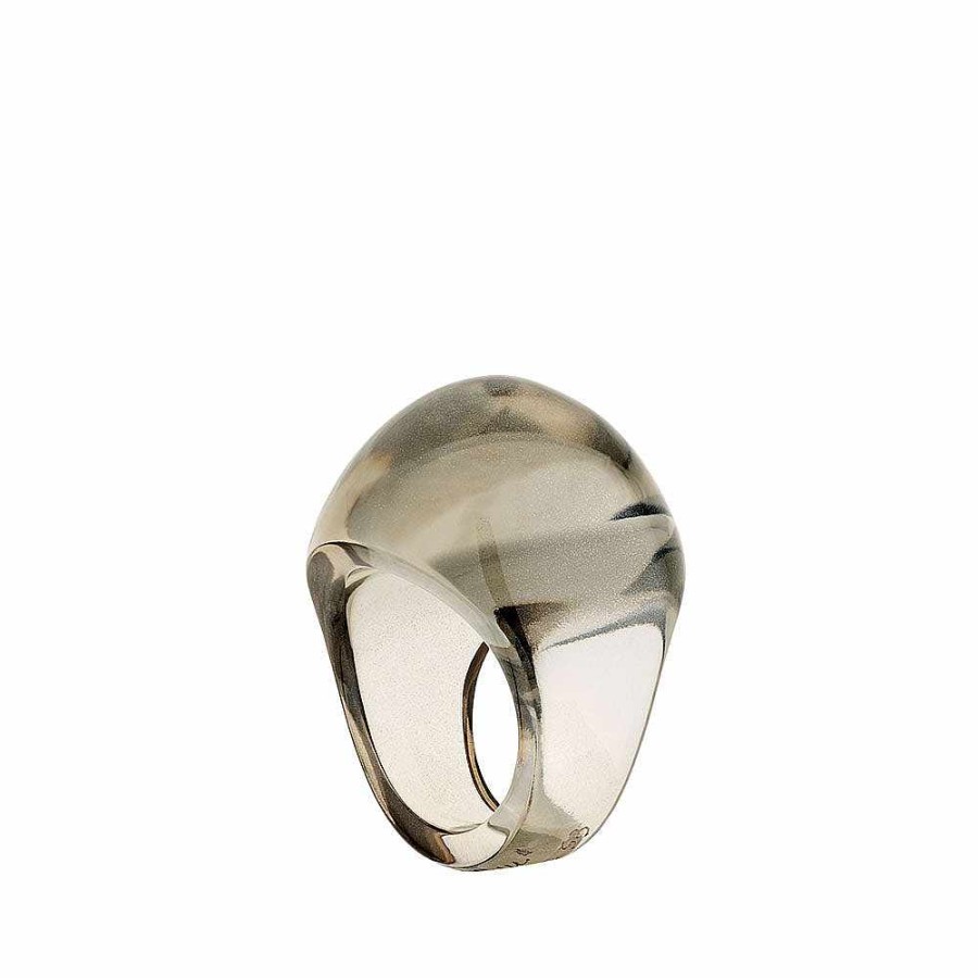 Lalique Cabochon-Ring Bronzen Kristal Ringen