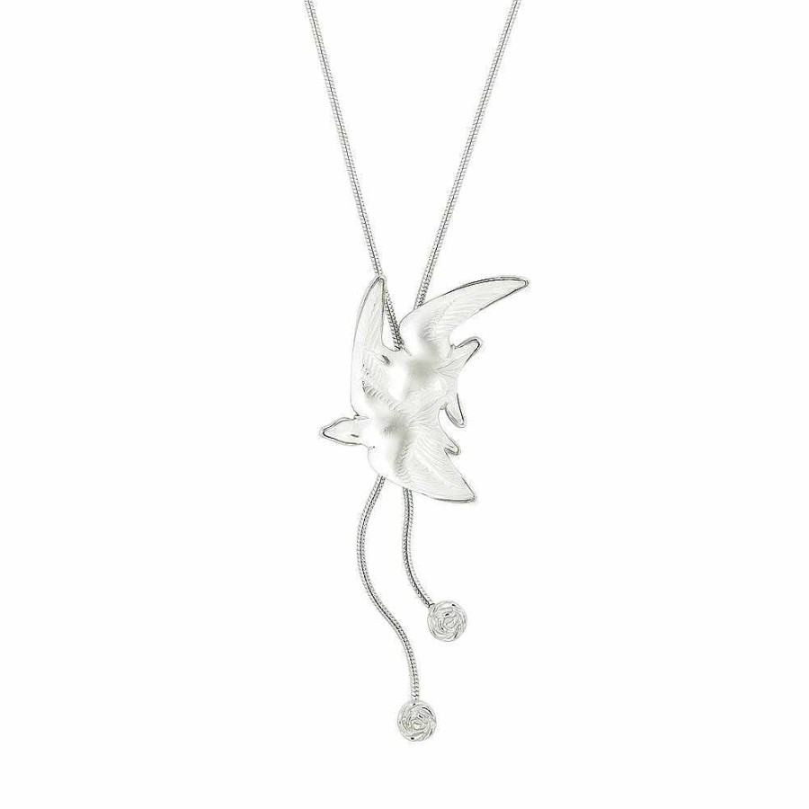 Lalique Hirondelles Ketting Helder Kristal/Zilver Kettingen