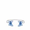 Lalique Papillon Flexibele Armband Blauw Kristal/Zilver Armbanden