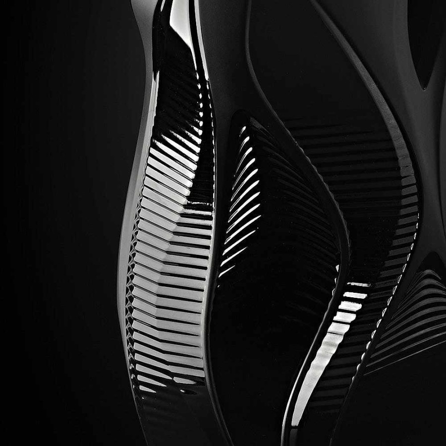 Lalique Manifestvaas, Zaha Hadid & Lalique, 2014 Zwart Kristal De Kunststukken