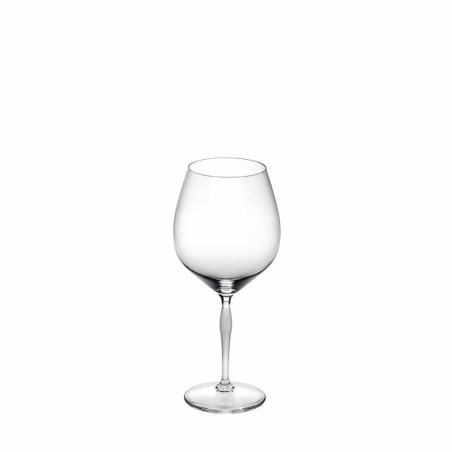 Lalique 100 Punten Bordeauxrood Glas Helder Kristal Bril