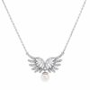 Lalique Vesta Ketting, Klein Witgoud/Gekweekte Parel/Diamanten/Parelmoer Kettingen