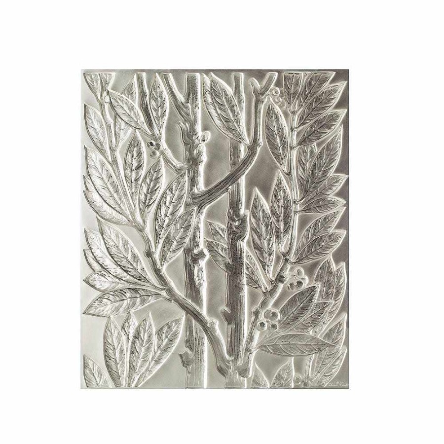 Lalique Lauriers Decoratief Paneel Helder Kristal/Gespiegeld Decoratieve Panelen