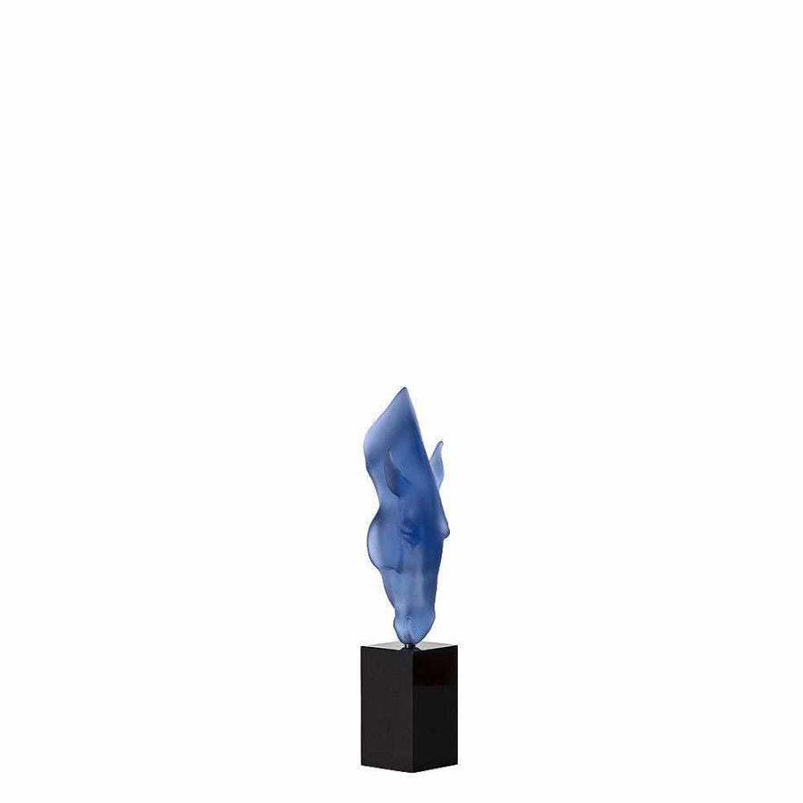 Lalique Stilstaand Water Door Nic Fiddian Green & Lalique, 2021 Blauw Kristal De Kunststukken