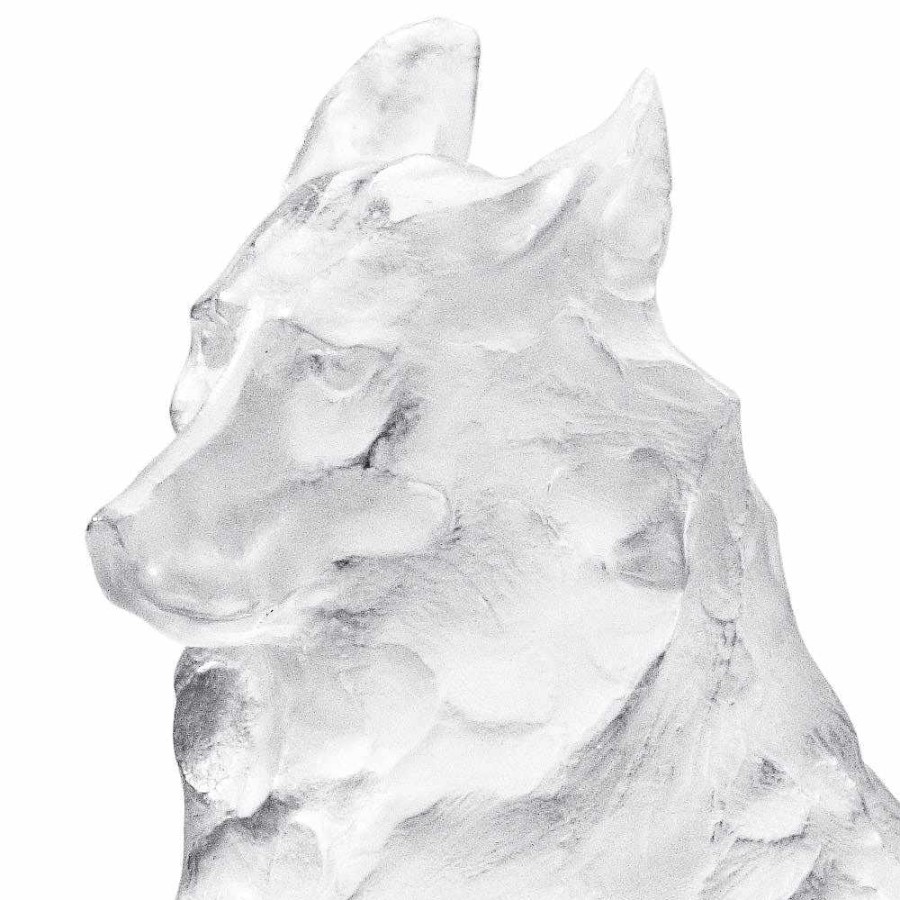 Lalique Liggende Egyptische Wolf, Rembrandt Bugatti Door Lalique, 2014 Helder Kristal/Verloren Wastechniek De Kunststukken