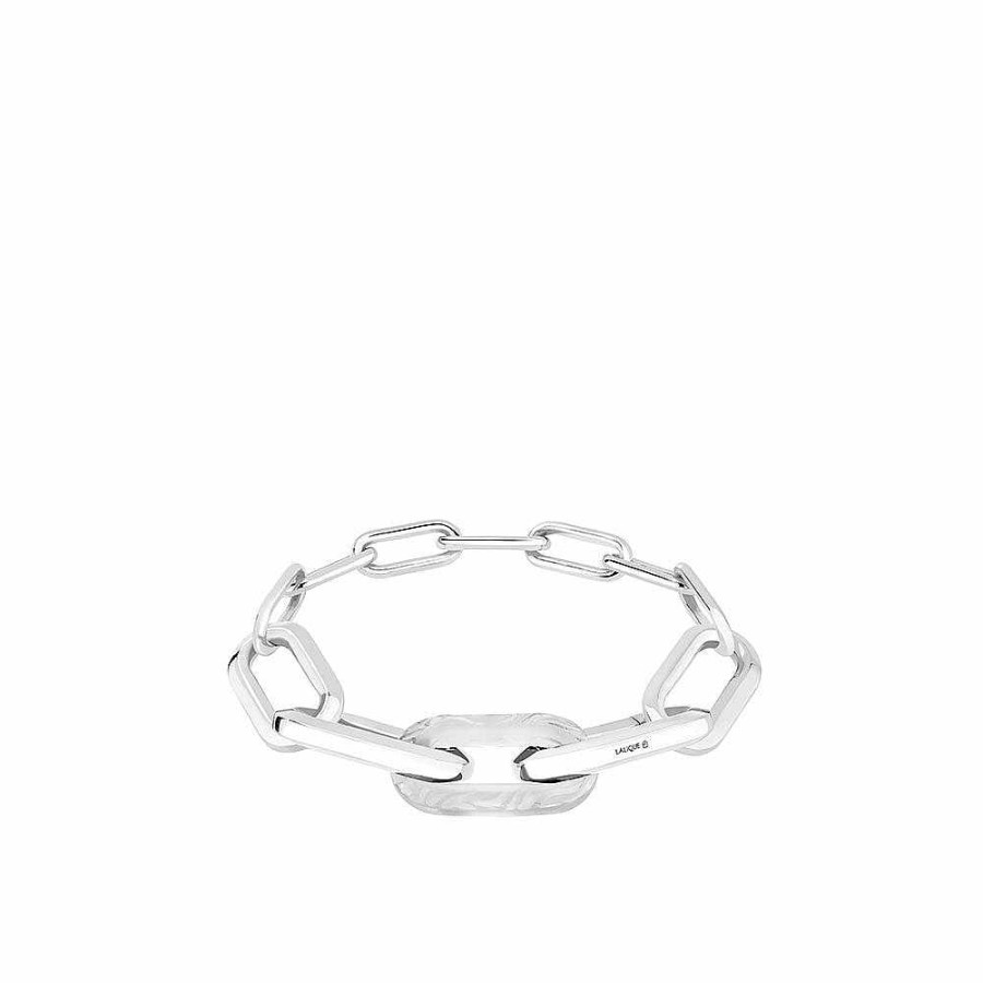 Lalique Empreinte Animale-Armband Helder Kristal/Zilver Armbanden