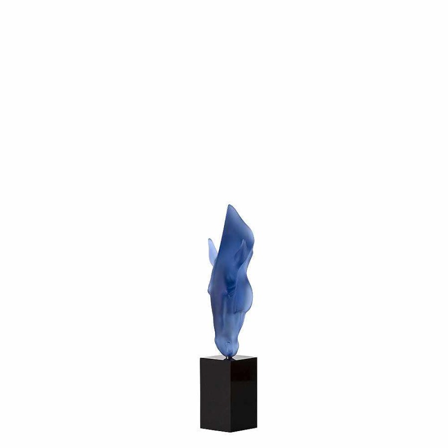 Lalique Stilstaand Water Door Nic Fiddian Green & Lalique, 2021 Blauw Kristal De Kunststukken