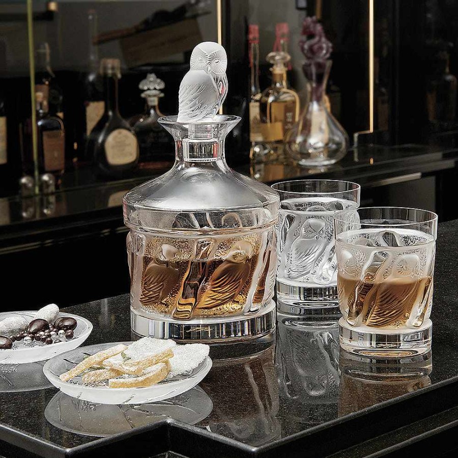 Lalique Uil Whiskey Tumbler Uilcollectie/Helder Kristal Bril