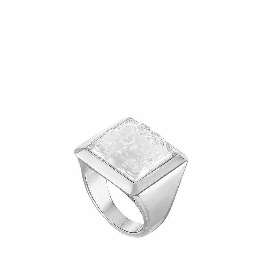 Lalique Arethuse Zegelring Helder Kristal/Zilver Ringen