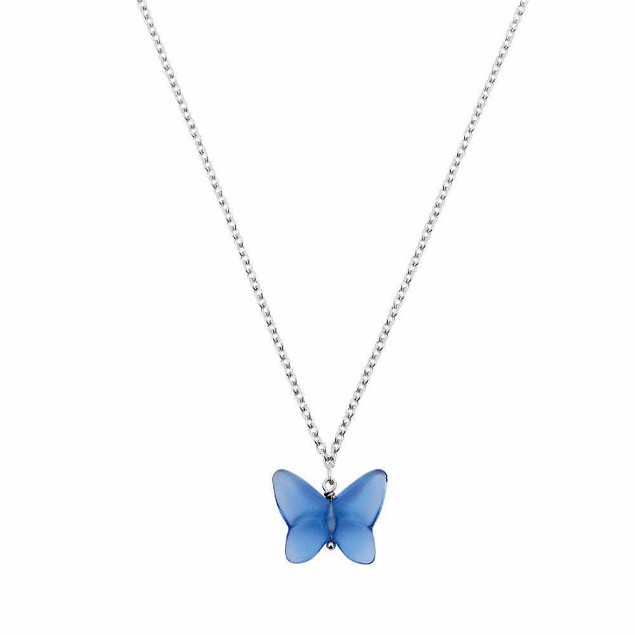 Lalique Papillon Ketting Blauw Kristal/Zilver Kettingen