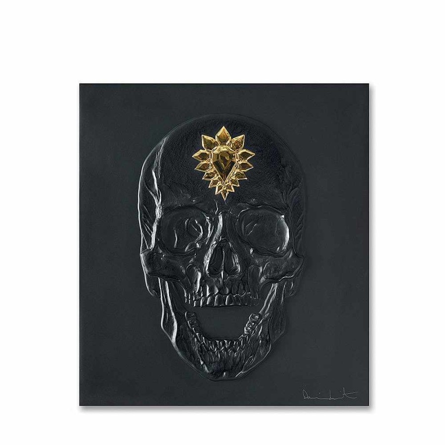 Lalique Eeuwig Memento, Damien Hirst & Lalique, 2017 Zwart Kristal/Goud Gestempeld De Kunststukken