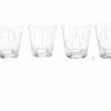 Lalique Lotus, 4 Bekers Set 30 Cl Helder Kristal Bril