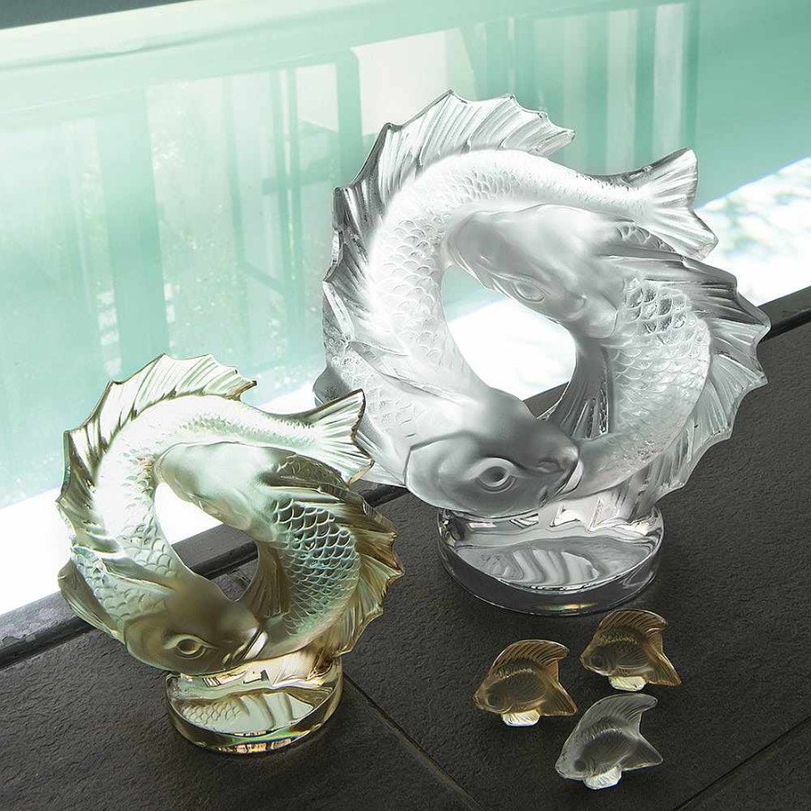 Lalique Eeuwige Schoonheid, Damien Hirst & Lalique, 2015 Amberkleurig Kristal Beeldhouwwerken