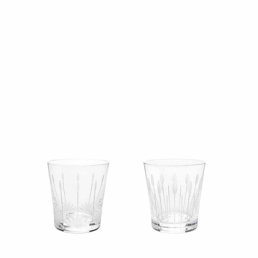 Lalique Lotus, 2 Bekers Set 20 Cl Bril