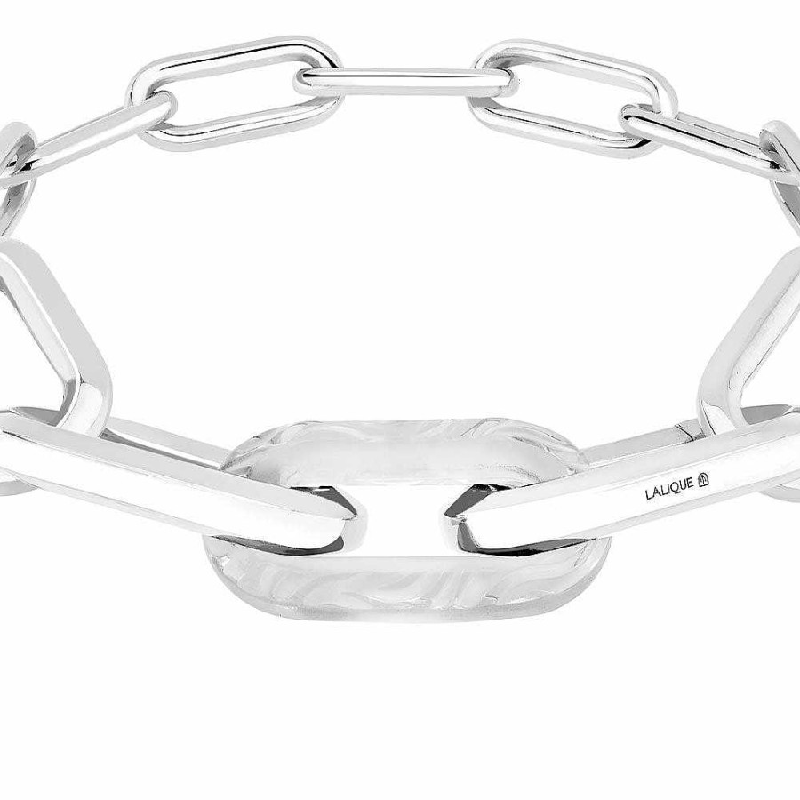 Lalique Empreinte Animale-Armband Helder Kristal/Zilver Armbanden